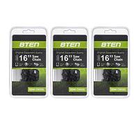 8TEN Chainsaw Chain for Husqvarna Poulan 1950 2050 2155 2055 2175 2250 John Deere 16 inch .050 3/8 57DL (3 Pack)