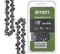 8TEN Full Chisel Chainsaw Chain 12 Inch .050 3/8 LP 44DL For Stihl MS170 Husqvarna 327PT5S Poulan PLN1514 (1 Pack)