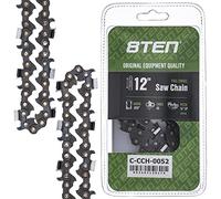 8TEN Full Chisel Chainsaw Chain 12 Inch .050 3/8 LP 45DL For Poulan PR4218 Makita XCU03 Remington RM1425 (1 Pack)