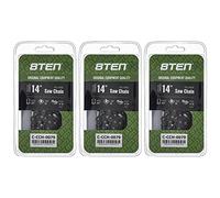 8TEN Full Chisel Chainsaw Chain 14 Inch .043 3/8 LP 50DL for Stihl MS170 MS180 023 MS210 009 010 MS201 (3 Pack)