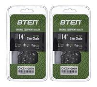 8TEN Full Chisel Chainsaw Chain 14 Inch .043 3/8 LP 50DL for Stihl MS170 MS180 023 MS210 009 010 MS201 (2 Pack)