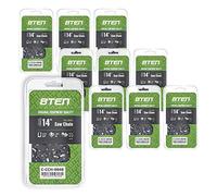 8TEN Full Chisel Chainsaw Chain 14 Inch .050 3/8 LP 50 DL for Stihl MS 170 171 Craftsman 41532 McCulloch 10E 10 Pack