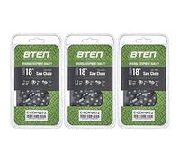 8TEN Full Chisel Chainsaw Chain 18 Inch .050 3/8 66DL for Echo CS-590 Stihl MS260 MS270 Poulan PP4818A (3 Pack)