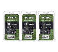 8TEN Full Chisel Chainsaw Chain 18 Inch .050 .325 68DL for Echo CS-5500 Stihl MS 230 241 250 251 Red Max (3 Pack)