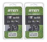 8TEN Full Chisel Chainsaw Chain 18 Inch .058 3/8 68DL for Husqvarna Rancher 372XP Jonsered 2165 Poulan 455 (2 Pack)
