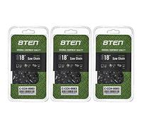 8TEN Full Chisel Chainsaw Chain 18 Inch .058 .325 72DL for Husqvarna 50 446 455 Rancher Jonsered 435 Poulan 325 (3 Pack)