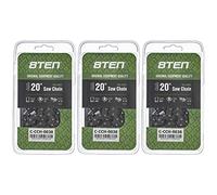 8TEN Full Chisel Chainsaw Chain 20 Inch .050 3/8 LP 72DL For Husqvarna 372XP 55 455 Rancher Poulan PP5020AV (3 Pack)
