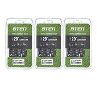 8TEN Full Chisel Chainsaw Chain 20 Inch .058 3/8 72DL For Husqvarna 455 Rancher Makita DCS6401 Jonsered 2055 (3 Pack)