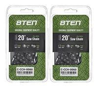 8TEN Full Chisel Chainsaw Chain 20 Inch .058 .325 76DL for Blue Max 53543 8901 8902 Stihl 36880050076 25RM376E (2 Pack)