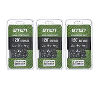 8TEN Full Chisel Skip Tooth Chainsaw Chain 20 Inch .050 3/8 70DL For Echo CS-590 Poulan PP5020AV Jonsered 2063 (3 Pack)