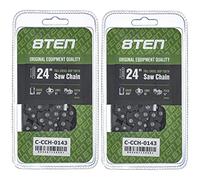 8TEN Full Chisel Skip Tooth Chainsaw Chain 24 Inch .050 3/8 81DL for Echo CS-600P Jonsered 2260 Craftsman (2 Pack)