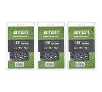8TEN Full Chisel Skip Tooth Chainsaw Chain 28 Inch .050 3/8 93DL For Echo CS-600P Husqvarna 372XP Jonsered 2065 (3 Pack)