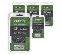 8TEN Ripping Chainsaw Chain 24 Inch .050 3/8 84DL for Husqvarna 455 Rancher Echo CS-590 Stihl MS 270 (5 Pack)