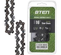 8TEN Semi Chisel Chainsaw Chain 16 Inch .043 3/8 LP 56DL for DeWalt Poulan Solo Greenworks Makita Red Max