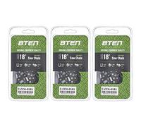 8TEN Semi Chisel Chainsaw Chain 18 Inch .050 3/8 64DL For Echo CS-600P Jonsered 2160 Makita DCS430 (3 Pack)