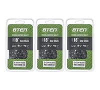 8TEN Semi Chisel Chainsaw Chain 18 Inch .058 3/8 68DL for Husqvarna Rancher 372XP Jonsered 2165 Poulan 455 (3 Pack)