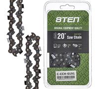 8TEN Semi Chisel Chainsaw Chain 20 Inch .063 3/8 72 DL For Stihl MS 270 Husqvarna 465 Rancher Dolmar PS-7910 (1 Pack)