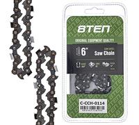 8TEN Semi Chisel Chainsaw Chain 6 Inch .050 1/4 42 DL For Worx WG320 Black & Decker LLP120 Makita UC120D