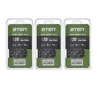 8TEN Semi Chisel Skip Tooth Chainsaw Chain 20 Inch .050 3/8 72DL for Husqvarna 455 Rancher Stihl MS 270 Poulan (3 Pack)