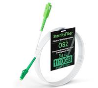 8ternityFiber Armoured Fibre Optic Cable LCA to SCA 50M/164FT, Armoured Fibre Optic Cable Simplex Singlemode 9/125um, Length Options: 5m-50m, 3mm LSZH White