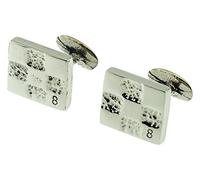 8th Anniversary Solid Bronze Cufflinks with Stamped 8 - Perfect 8th Year Anniversary Gift Idea