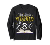 8th B-Day Magic Wizard 8 Year Old Birthday Matching Family Long Sleeve T-Shirt