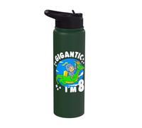 8th B-Day Party Gigantic I´m 8 Years Old Birthday Boy Knight Stainless Steel Insulated Water Bottle