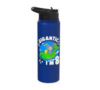 8th B-Day Party Gigantic I´m 8 Years Old Birthday Boy Knight Stainless Steel Insulated Water Bottle