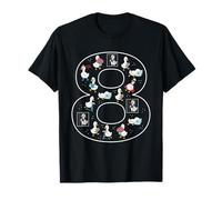 8th Birthday 8 Year Old Silly Goose Girls Animal T-Shirt