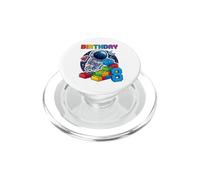8th Birthday Astronaut Space Building Blocks Bricks Boys Kid PopSockets PopGrip for MagSafe