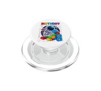 8th Birthday Astronaut Space Building Blocks Bricks Boys Kid PopSockets PopGrip for MagSafe