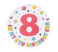 8th Birthday Badge, 75mm It’s My 8th Birthday Badge Birthday Decorations Celebration Accessory for Daughter Granddaughter Niece
