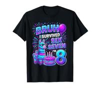 8th Birthday Boy 8 Year Old Gamer Funny Llama Pinata 6 7 T-Shirt