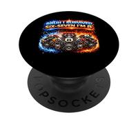 8th Birthday Boy Mechanic Engine I`m 8 Year Old Bruh 6 7 PopSockets Adhesive PopGrip