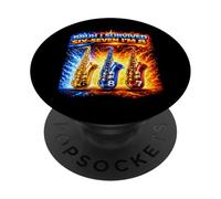 8th Birthday Boy Saxophone I`m 8 Year Old Six Seven Bruh 6 7 PopSockets Adhesive PopGrip