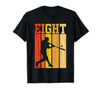 8th Birthday Gift Eight Vintage Baseball Birthday 8 Year Old T-Shirt