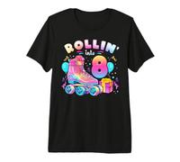 8th Birthday Girl 8 Years, Roller Skates, Number 8 Premium T-Shirt