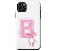 8th Birthday Girl Coquette Pink Bows Eight Years Old Party Case for iPhone 11 Pro Max