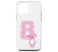 8th Birthday Girl Coquette Pink Bows Eight Years Old Party Case for iPhone 12 mini