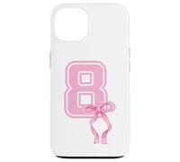 8th Birthday Girl Coquette Pink Bows Eight Years Old Party Case for iPhone 13