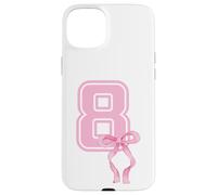 8th Birthday Girl Coquette Pink Bows Eight Years Old Party Case for iPhone 15 Plus