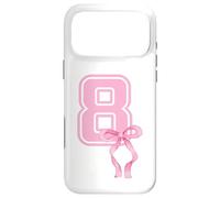 8th Birthday Girl Coquette Pink Bows Eight Years Old Party Case for iPhone 17 Pro Max