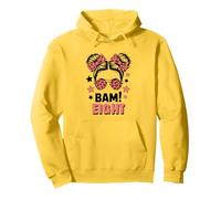 8th Birthday Girl Messy Bun Bäm! Eight Years Old Pullover Hoodie