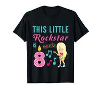8th Birthday Girl Rock Star for 8 Year Olds T-Shirt