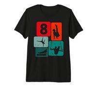 8th Birthday Gymnast Boys Acrobatics 8 Year Young Gymnastics Premium T-Shirt