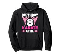 8th Birthday Karate Girl 8 Years Old Party Dojo Fighter Pullover Hoodie