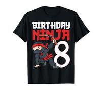 8th Birthday Ninja I'm 8 Years Old Bday Party Best Boy T-Shirt