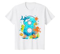 8th Birthday Ocean Sea Animals Cute Birthday T-Shirt