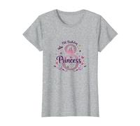 8th Birthday Princess Magical Castle Celebration T-Shirt, Women, Heather Grey, 3XL