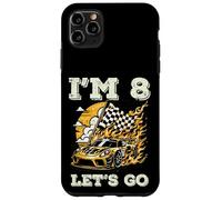8th Birthday Race Car Flag Im 8 Years Old Bday Boys Kids Case for iPhone 11 Pro Max
